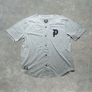 Primitive Skateboarding Streetwear Style Baseball Jersey Mens Size Large Gray